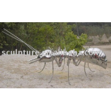 Escultura de hormigas de acero inoxidable de jardín